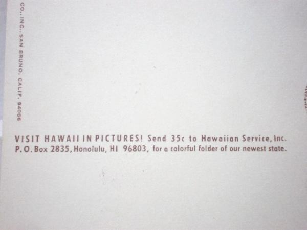 ハワイ　フラダンス・ヴィンテージ・ポストカード　写真はがき　絵葉書　HAWAII