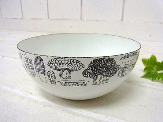 【FINEL/フィネル】フィンランド製・ホーロー製・きのこ柄・ヴィンテージ・ボウル(S)