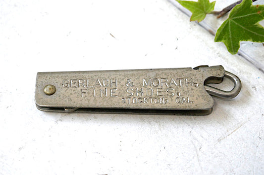 HANAN SHOES アドバタイジング アンティーク ビンテージ ボタンフック US キーホルダー