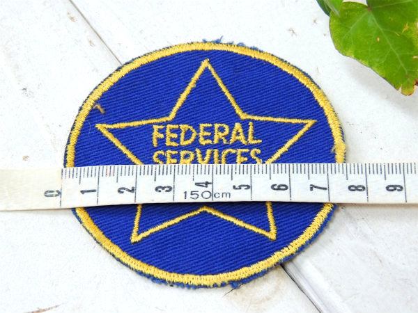 【★・FEDERAL SERVICES INC】ヴィンテージ・ワッペン・刺繍ワッペン・USA