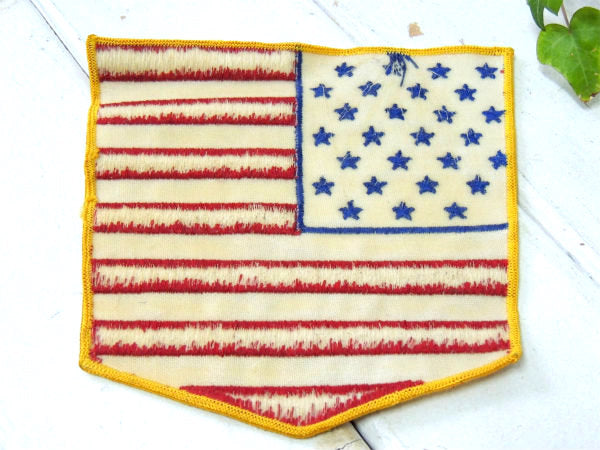 ★27星 アメリカ合衆国・星条旗・ビッグサイズ・ヴィンテージ・刺繍・ワッペン