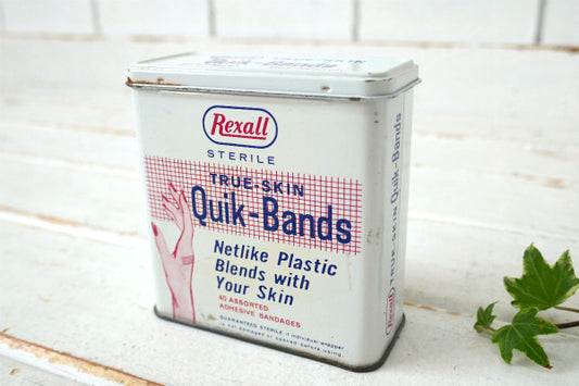 ReXall 1950's~ バンドエイド ヴィンテージ ティン缶 ブリキ缶 USA 救急箱