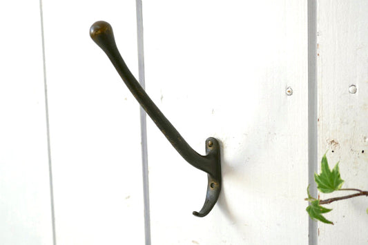 船舶 アンティーク 真鍮製 フック 壁掛け ウォールフック OLD ダブルフック USA 航海