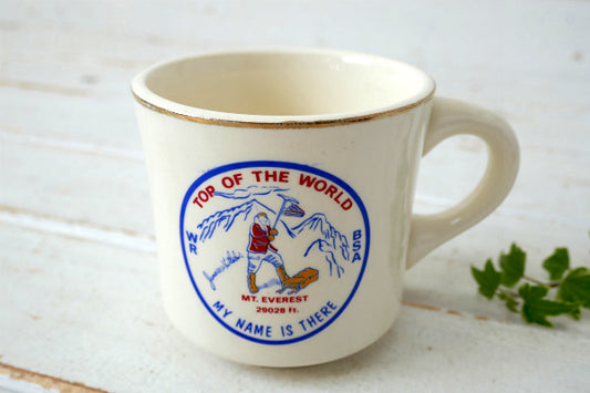 ボーイスカウト エベレスト登山 セラミック製 60's ヴィンテージ マグカップ コーヒーカップ