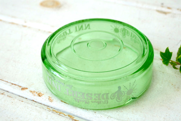 ラスベガス ホテル カジノDESERT INN サボテン グリーンガラス・ビンテージ・灰皿 USA