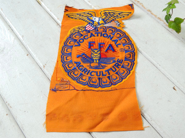 【FFAエンブレム・青年組織】USA・イーグル&ふくろう・ヴィンテージ・刺繍ワッペン・リメイク用