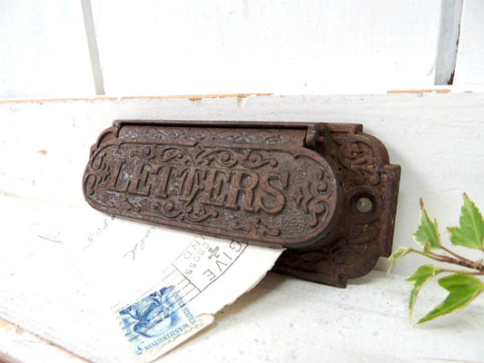 【LETTERS】アイアン製・アンティーク・レターポスト/レタースロット/郵便受け/お洒落デザイン