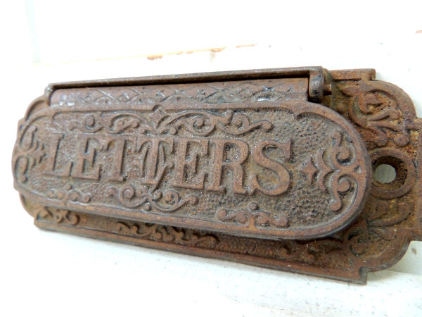 【LETTERS】アイアン製・アンティーク・レターポスト/レタースロット/郵便受け/お洒落デザイン