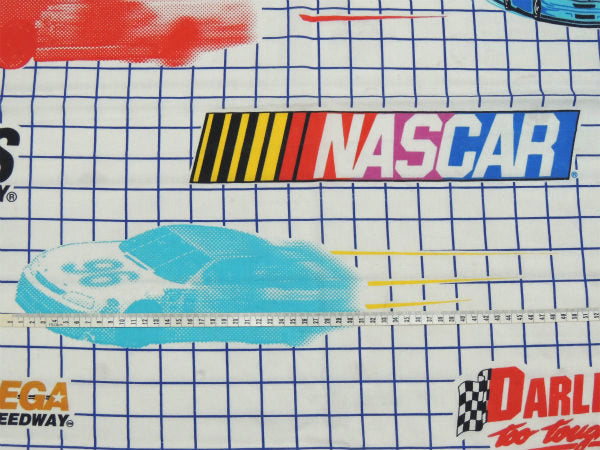 NASCAR ナスカー・車&レースカー・ビンテージ・ユーズドシーツ　フラットタイプ　USA