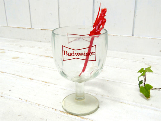 【Budweiser】バドワイザー・ビール・ヴィンテージ・ビアグラス/ゴブレット/脚付き/食器