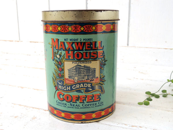 MAXWELL HOUSE COFFEE・マックスウェルハウス・ヴィンテージ・ティン缶・キャニスター
