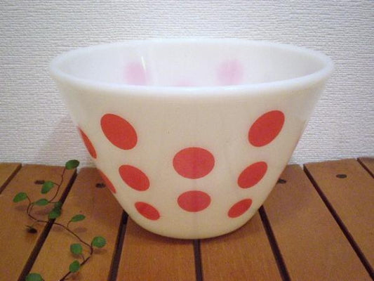 スプラッシュプルーフ・ボウル 赤ドットM