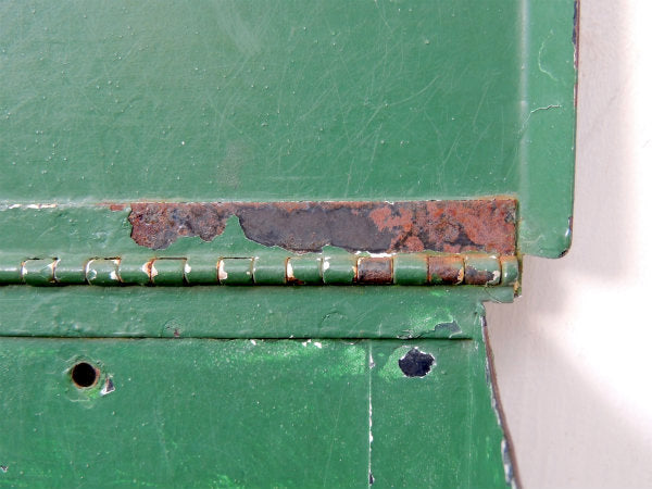 馬車モチーフ 新聞受け付き 横型 グリーン メタル製 ヴィンテージ メールボックス 郵便受け ポスト