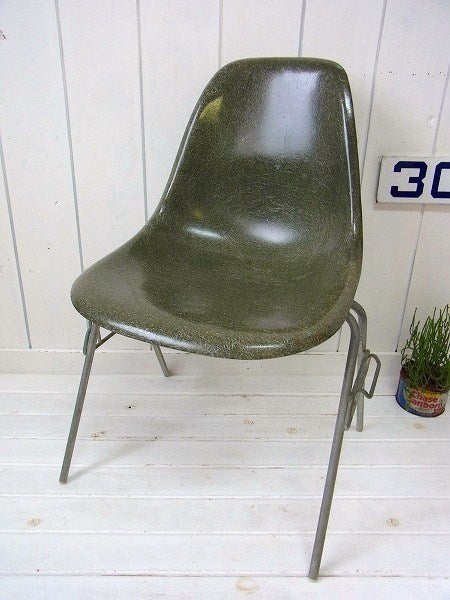 【ハーマンミラー】イームズ・シェルサイドチェア・FRP・ダークグリーン USA