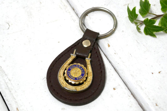 コロラド州 1979 センテニアル ビンテージ・レザー キーホルダー カウボーイ&ウエスタン USA