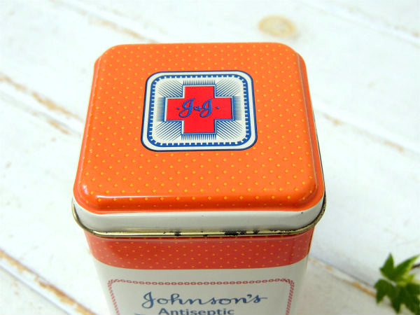 ジョンソン&ジョンソン 100周年・記念・ヴィンテージ・ベビーパウダー缶・USA・薬局