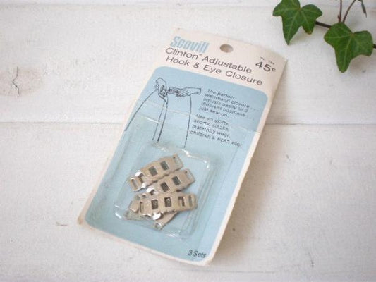 Scovill・デッドストック・未使用ヴィンテージ・3段前かん・ホック・裁縫道具