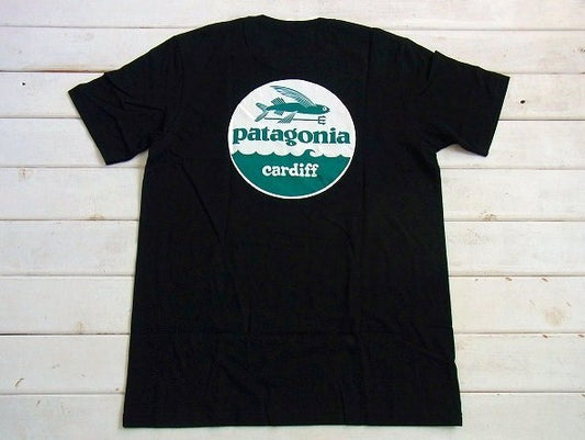 【Patagonia】パタゴニア・カーディフ限定・Tシャツ&ステッカーetc1枚付き/ブラック