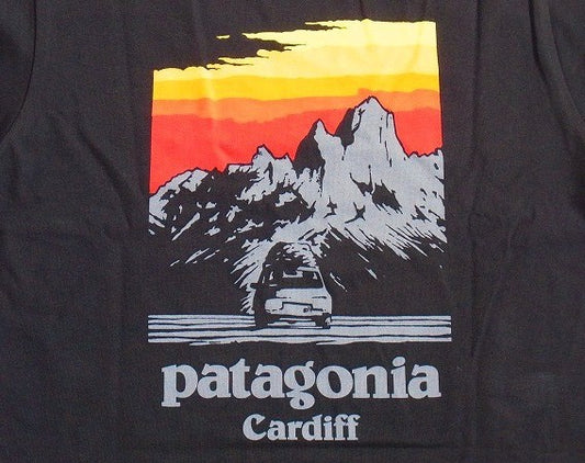 【Patagonia】パタゴニア・カーディフ限定・Tシャツ&ステッカーetc1枚付き/ブラック