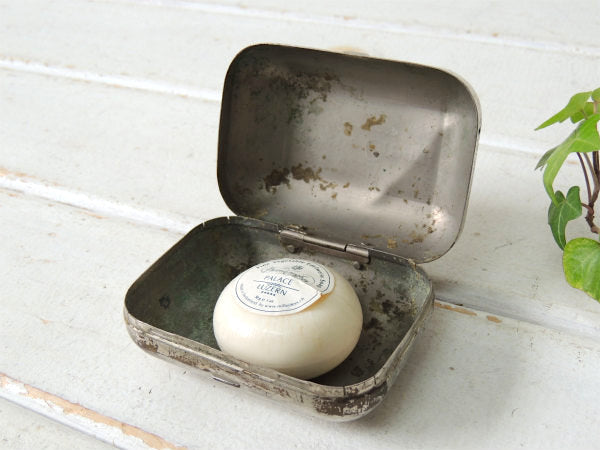 【Williams Jersey Cream】メタル製・アンティーク・ソープケース/石鹸箱