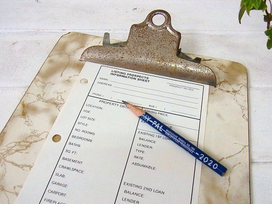 ストーン柄・ヴィンテージ・クリップボード/バインダー USA