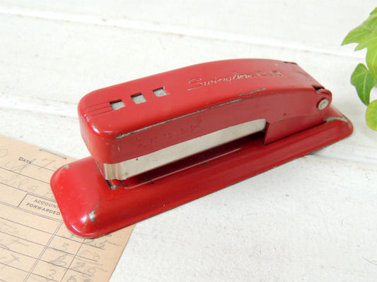 【Swingline CUB】工業系・赤・1950s〜ヴィンテージ・ホッチキス/ステープラー USA
