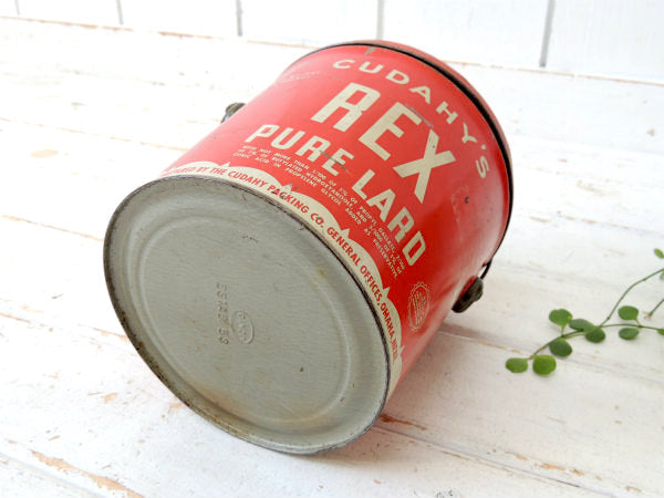 CUDAHY'S REX PURE LARD・ティン製・アンティーク・ラード缶・キッチン・USA