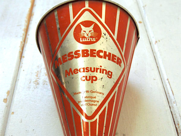 【Luchs】西ドイツ製・ポップなストライプ柄・ヴィンテージ・メジャーリングカップ・計量カップ