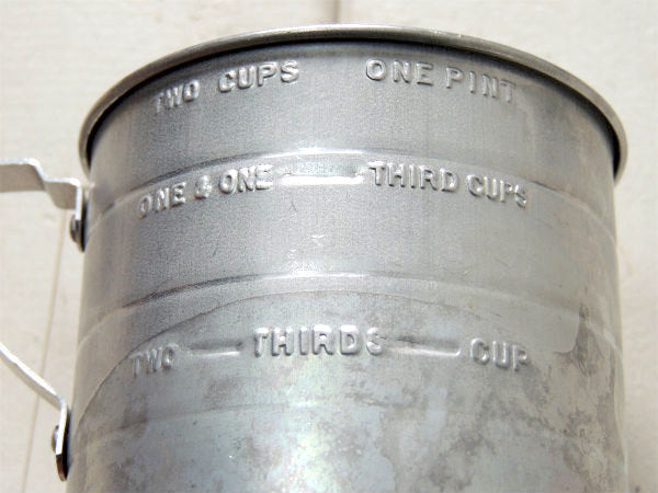 【2Cupサイズ】アルミ製 ヴィンテージ メジャーリングカップ 計量カップ アルミコップ USA