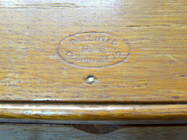 Singer1889 シンガー・ミシン・パーツケース・折り畳み式・アンティーク・木箱・ウッドボックス