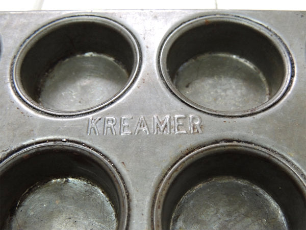 KREAMER ティン製・アンティーク・カップケーキ&マフィンモールド・菓子型・12穴 USA