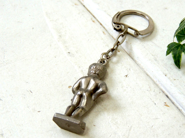 【小便小僧・ブリュッセル】ベルギー・シルバートーン・ヴィンテージ・デッドストック・キーホルダー