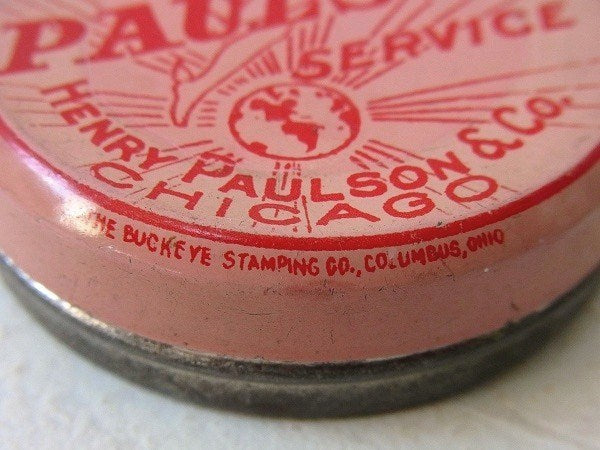 PAULSON SERVICE 小さなヴィンテージ ティン缶 ブリキ缶 USA