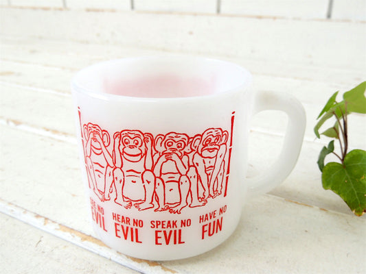 【フェデラル】4匹のサル・モンキー柄・ヴィンテージ・マグカップ/食器 USA