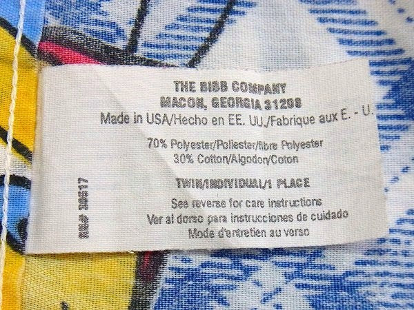 【ルーニーテューンズ】斜めチェック柄・ヴィンテージ・ユーズドシーツ(フラットシーツ) USA