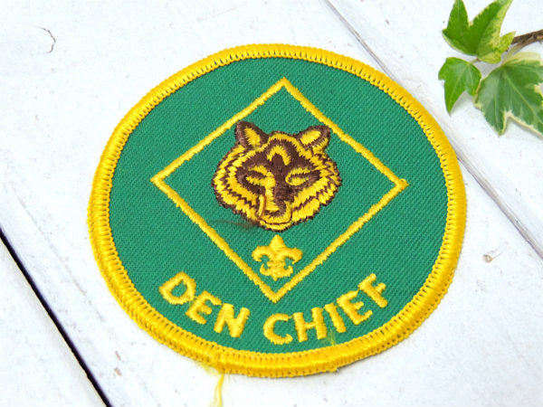 USA・ボーイスカウト・DEN CHIEF・ヴィンテージ・ワッペン・刺繍ワッペン・キャラクターロゴ