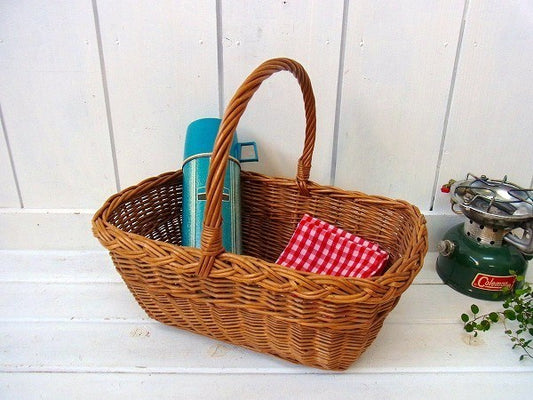 ナチュラルなアンティーク・バスケット/カゴ/マルシェバスケット USA