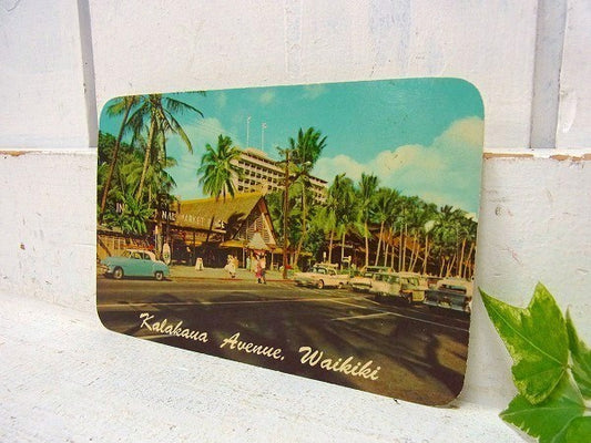 【ハワイ州・ワイキキ】カラカウア通り・デッドストック・ヴィンテージ・ポストカード/写真はがき