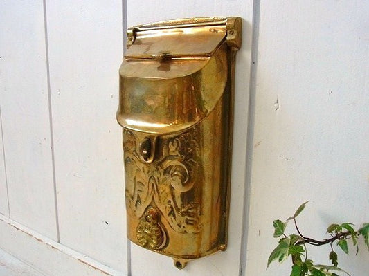 真鍮製・アンティーク・OLDメールボックス/郵便受け/ポスト USA