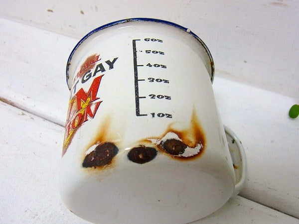 【MOUNT GAY】マウントゲイ・ホーロー製・ヴィンテージ・メジャーリングカップ/アウトドア・マグ