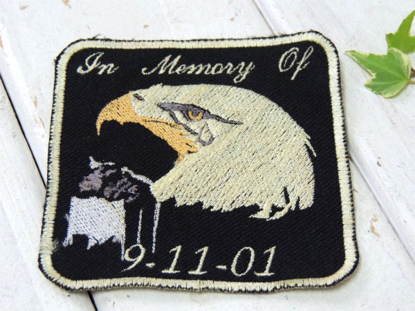 9-11-01 アメリカ合衆国・メモリアル・イーグル・記念・刺繍・ワッペン・世界平和