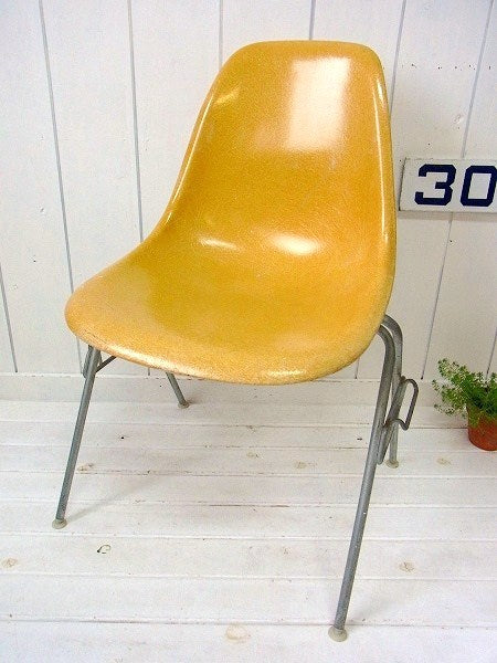 【ハーマンミラー】イームズ・シェルサイドチェア・FRP・イエロー USA
