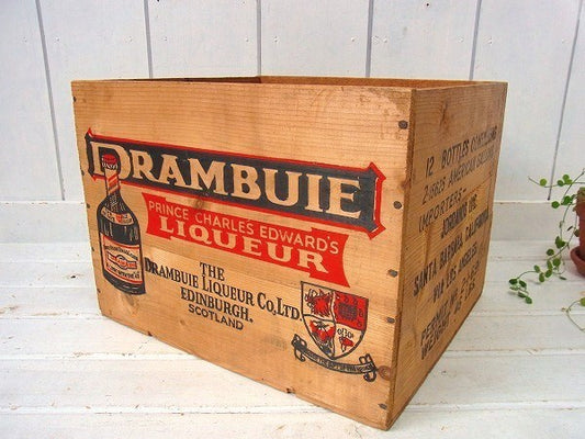 【DRAMBUIE】ドランブイ・リキュールのヴィンテージ・ウッドボックス/木箱/USA