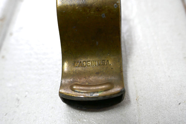 US MILITARY ミリタリー ヴィンテージ・真鍮製・ホイッスル・呼び笛 チェーン付き USA