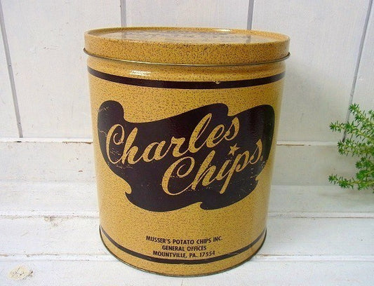【Charles Chips】ポテトチップス・ヴィンテージ・ティン缶 USA