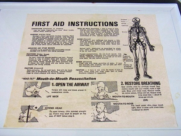 【FIRST AID】ファーストエイド・ヴィンテージ・救急箱/メディスンキャビネット USA
