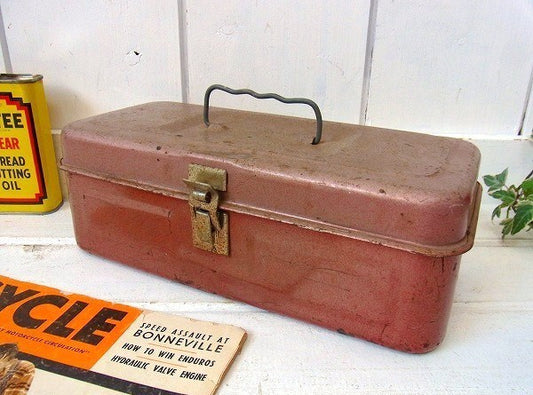 工業系のブリキ製・ヴィンテージ・ツールボックス/工具箱/インダストリアル USA
