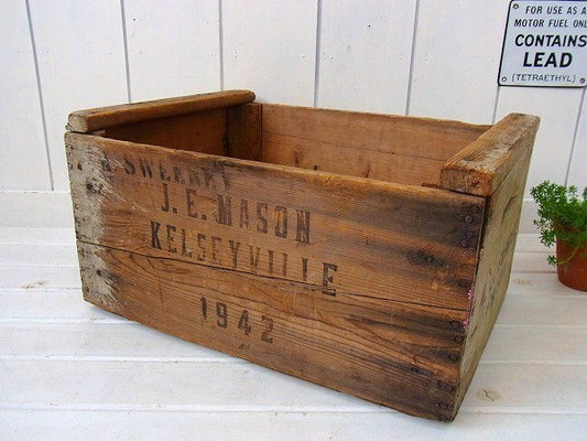 シャビーなアンティーク・ウッドボックス/木箱/1942 USA