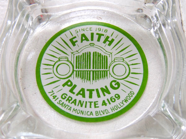 FAITH PLATIN・1918s・自動車関連・アドバタイジング・ヴィンテージ・ガラス製・灰皿
