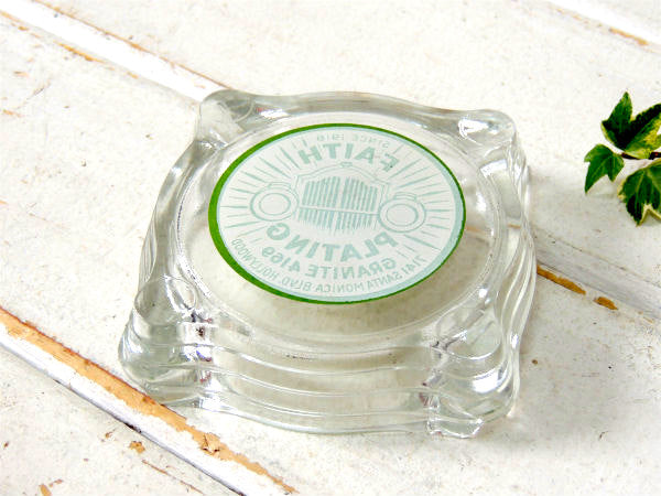 FAITH PLATIN・1918s・自動車関連・アドバタイジング・ヴィンテージ・ガラス製・灰皿